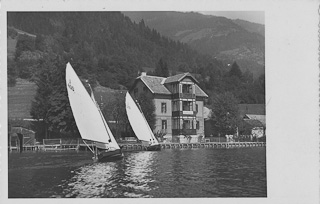 Segelregatta vor Annenheim - Pension Seefriede - Europa - alte historische Fotos Ansichten Bilder Aufnahmen Ansichtskarten 