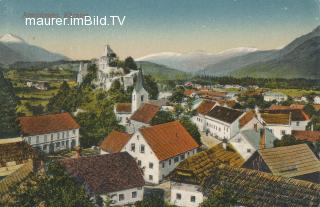Blick über den Ort Arnoldstein - Europa - alte historische Fotos Ansichten Bilder Aufnahmen Ansichtskarten 