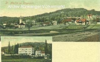 2 Bild Karte Klagenfurt St. Martin - Kärnten - alte historische Fotos Ansichten Bilder Aufnahmen Ansichtskarten 