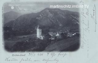 Kirchen Landl - Mondscheinkarte - Oesterreich - alte historische Fotos Ansichten Bilder Aufnahmen Ansichtskarten 