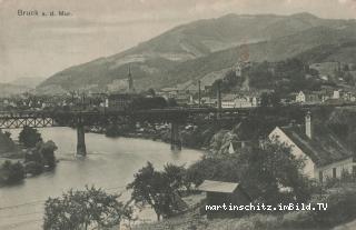 Eisenbahnbrücke in Bruck an der Mur - Oesterreich - alte historische Fotos Ansichten Bilder Aufnahmen Ansichtskarten 