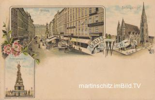 3 Bild Litho Karte - Wien - alte historische Fotos Ansichten Bilder Aufnahmen Ansichtskarten 