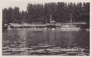 Velden, Badeanstalt und Schwimmschule Hotel Wrann - Oesterreich - alte historische Fotos Ansichten Bilder Aufnahmen Ansichtskarten 