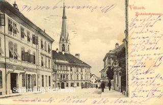 Hotels in Bahnhofstraße - Villach(Stadt) - alte historische Fotos Ansichten Bilder Aufnahmen Ansichtskarten 