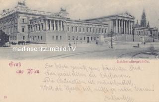 Wien, Reichsrathsgebäude - Oesterreich - alte historische Fotos Ansichten Bilder Aufnahmen Ansichtskarten 