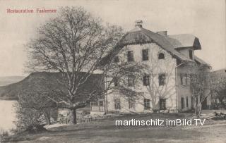 Restauration Faakersee,  Pension Preschern - Oesterreich - alte historische Fotos Ansichten Bilder Aufnahmen Ansichtskarten 