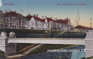 Klagenfurt, Obere Villacherstrasse mit Rizzibrück - Oesterreich - alte historische Fotos Ansichten Bilder Aufnahmen Ansichtskarten 