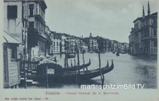 Venedig, Canal Grande - Mondscheinkarte - alte historische Fotos Ansichten Bilder Aufnahmen Ansichtskarten 