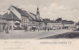 Marburg an der Drau, Hauptplatz - Draugegend (Podravska) - alte historische Fotos Ansichten Bilder Aufnahmen Ansichtskarten 