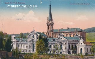 St. Veit mit Kronprinz Rudolfs Spital - St. Veit an der Glan - alte historische Fotos Ansichten Bilder Aufnahmen Ansichtskarten 