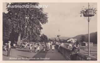 Millstatt, See Promenade mit Strand - Oesterreich - alte historische Fotos Ansichten Bilder Aufnahmen Ansichtskarten 