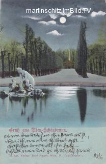 Wien Schönbrunn, Alle -  Mondscheinkarte - Oesterreich - alte historische Fotos Ansichten Bilder Aufnahmen Ansichtskarten 