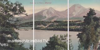 Panoramaansicht vom Faakersee - 3 Karten Bild - Oberaichwald - alte historische Fotos Ansichten Bilder Aufnahmen Ansichtskarten 