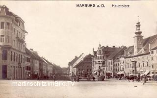 Marburg Hauptplatz - alte historische Fotos Ansichten Bilder Aufnahmen Ansichtskarten 