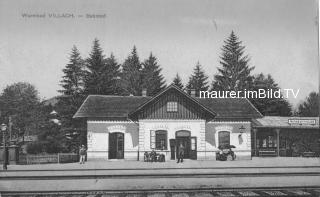 Warmbad - Bahnhof - Villach(Stadt) - alte historische Fotos Ansichten Bilder Aufnahmen Ansichtskarten 