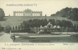 Wien, Schönbrunn, K.K Schlossgarten - Wien - alte historische Fotos Ansichten Bilder Aufnahmen Ansichtskarten 