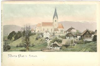 Maria Gail mit Pfarrkirche - Villach - alte historische Fotos Ansichten Bilder Aufnahmen Ansichtskarten 