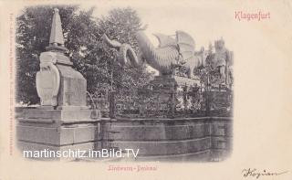 Lindwurm Denkmal - Klagenfurt(Stadt) - alte historische Fotos Ansichten Bilder Aufnahmen Ansichtskarten 