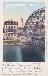 Villach Draubrücke  - Villach-Innere Stadt - alte historische Fotos Ansichten Bilder Aufnahmen Ansichtskarten 