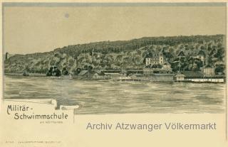 Klagenfurt, Militär-Schwimmschule - Oesterreich - alte historische Fotos Ansichten Bilder Aufnahmen Ansichtskarten 