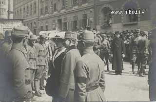 Kaiser Karl und Zita in Klagenfurt - Innere Stadt  (1. Bez) - alte historische Fotos Ansichten Bilder Aufnahmen Ansichtskarten 