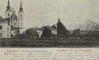 Kreuzkirche mit Mittagskogel - Europa - alte historische Fotos Ansichten Bilder Aufnahmen Ansichtskarten 