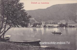 Ossiach, Blick von Bodensdorf über den Ossichersee - Europa - alte historische Fotos Ansichten Bilder Aufnahmen Ansichtskarten 