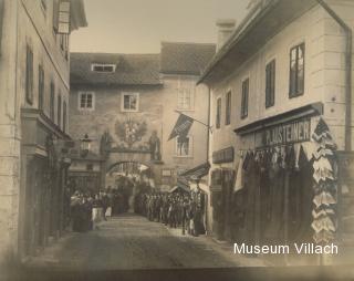 Das Stadttor - Villach-Innere Stadt - alte historische Fotos Ansichten Bilder Aufnahmen Ansichtskarten 