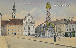 St. Pölten - Rathausplatz - alte historische Fotos Ansichten Bilder Aufnahmen Ansichtskarten 