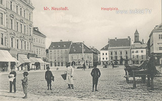 Wr. Neustadt - Hauptplatz - Europa - alte historische Fotos Ansichten Bilder Aufnahmen Ansichtskarten 