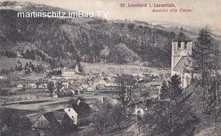 St. Leonhard im Lavanttal, Ortsansicht - Oesterreich - alte historische Fotos Ansichten Bilder Aufnahmen Ansichtskarten 