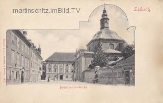 Laibach, Deutschordenskirche  - Slowenien - alte historische Fotos Ansichten Bilder Aufnahmen Ansichtskarten 