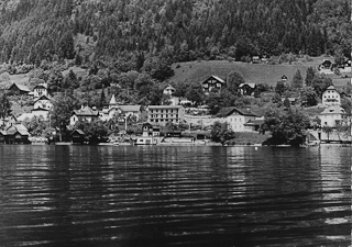 Sattendorf vom See - Villach Land - alte historische Fotos Ansichten Bilder Aufnahmen Ansichtskarten 