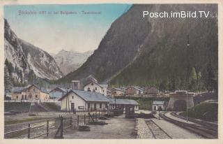 Tauernbahn Nordrampe, Böckstein mit Tunnelportal - Salzburg - alte historische Fotos Ansichten Bilder Aufnahmen Ansichtskarten 