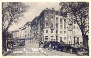 Triest, Viale Regina Elena - alte historische Fotos Ansichten Bilder Aufnahmen Ansichtskarten 