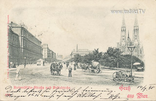 Universität Wien und Votivkirche - Europa - alte historische Fotos Ansichten Bilder Aufnahmen Ansichtskarten 