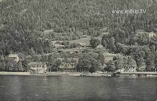 Hotel Bugl vom See - Treffen am Ossiacher See - alte historische Fotos Ansichten Bilder Aufnahmen Ansichtskarten 