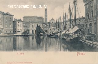 Piran, Hafen - Europa - alte historische Fotos Ansichten Bilder Aufnahmen Ansichtskarten 