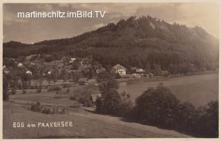 Egger Bucht mit Pension Aschgan - Villach - alte historische Fotos Ansichten Bilder Aufnahmen Ansichtskarten 