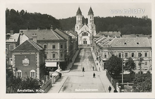 Amstetten - Bahnhofstrasse - Europa - alte historische Fotos Ansichten Bilder Aufnahmen Ansichtskarten 