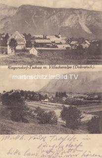 Riegersdorf-Tschau Ortsansichten - Kärnten - alte historische Fotos Ansichten Bilder Aufnahmen Ansichtskarten 