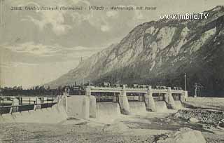 Gailkraftwerk - Wehranlage mit Kanal - Villach(Stadt) - alte historische Fotos Ansichten Bilder Aufnahmen Ansichtskarten 