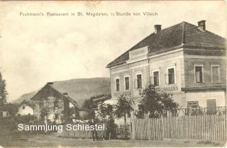 Das Restaurant Fruhmann in St. Magdalen - Villach - alte historische Fotos Ansichten Bilder Aufnahmen Ansichtskarten 