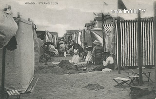 Grado - Strandleben - Italien - alte historische Fotos Ansichten Bilder Aufnahmen Ansichtskarten 