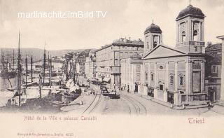 Triest, Hafen  - Triest - alte historische Fotos Ansichten Bilder Aufnahmen Ansichtskarten 