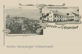 Völkendorf, Gasthof und Handlung Schlieber - Villach-Völkendorf - alte historische Fotos Ansichten Bilder Aufnahmen Ansichtskarten 