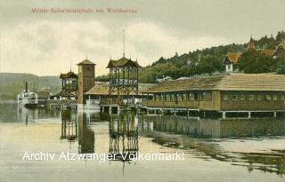 Klagenfurt, Militär-Schwimmschule - St. Martin   (12. Bez) - alte historische Fotos Ansichten Bilder Aufnahmen Ansichtskarten 