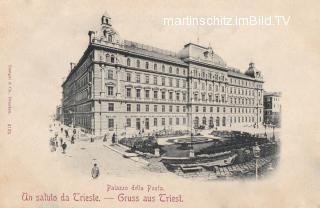 Triest, Postamtsgebäude - alte historische Fotos Ansichten Bilder Aufnahmen Ansichtskarten 