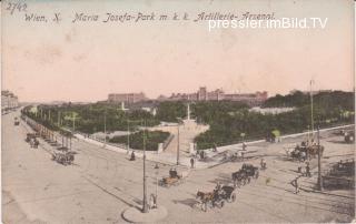 Maria Josefa - Park m.k.k. Artillerie-Arsenal - Wien,Favoriten - alte historische Fotos Ansichten Bilder Aufnahmen Ansichtskarten 