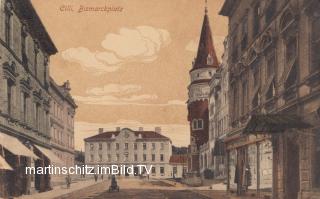 Cilli Bismarckplatz - Slowenien - alte historische Fotos Ansichten Bilder Aufnahmen Ansichtskarten 